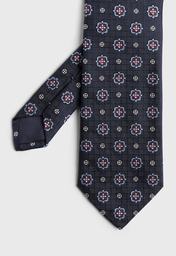 Paul Stuart Large Medallion Jacquard Tie, image 1