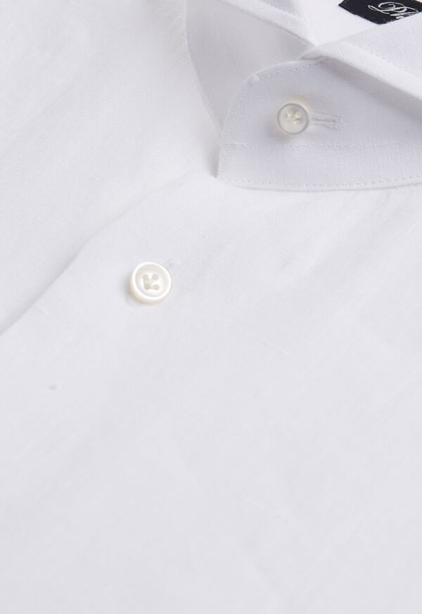 Paul Stuart White Washed Linen Collar Shirt, image 2