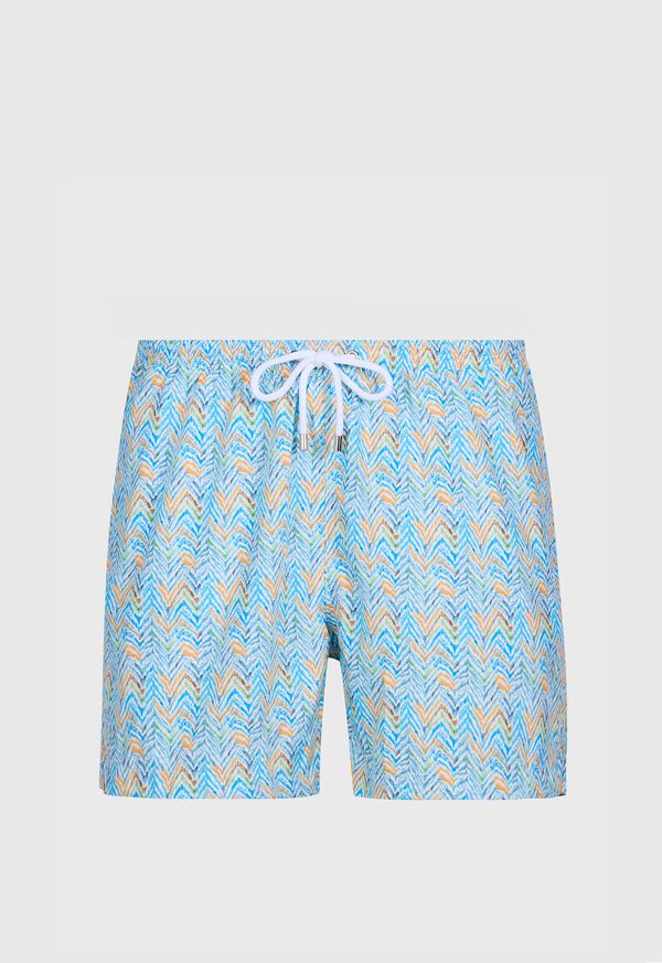 Paul Stuart Multicolor Zig Zag Swim Trunk, image 1