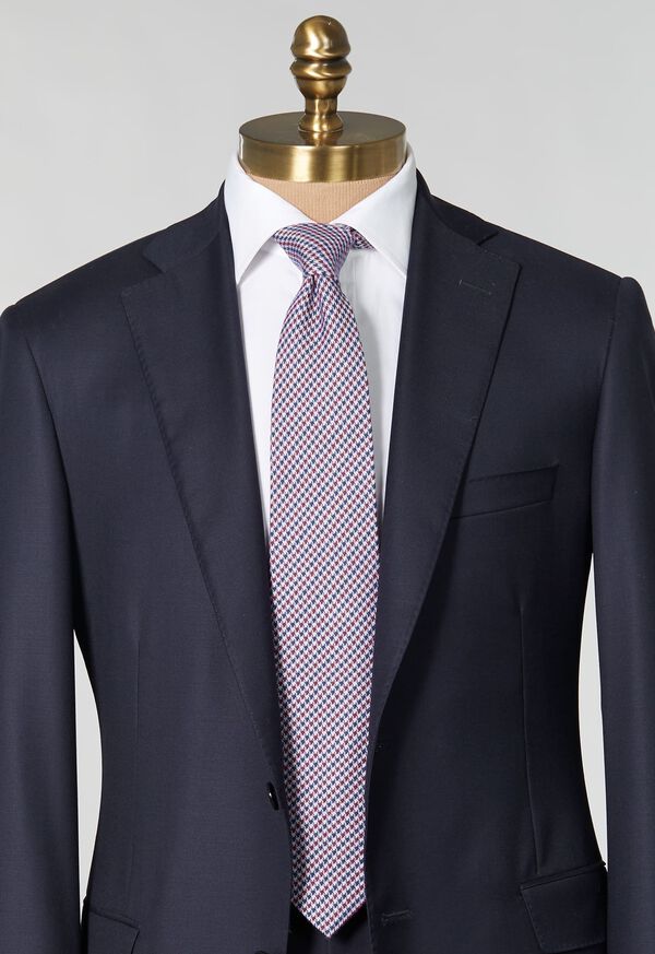 Paul Stuart Two Color Silk And Wool Houndstooth Tie, image 2