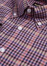 Paul Stuart Small Plaid Flannel Sport Shirt, thumbnail 2