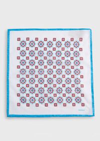 Paul Stuart Linen Large Medallion Pocket Square, thumbnail 2