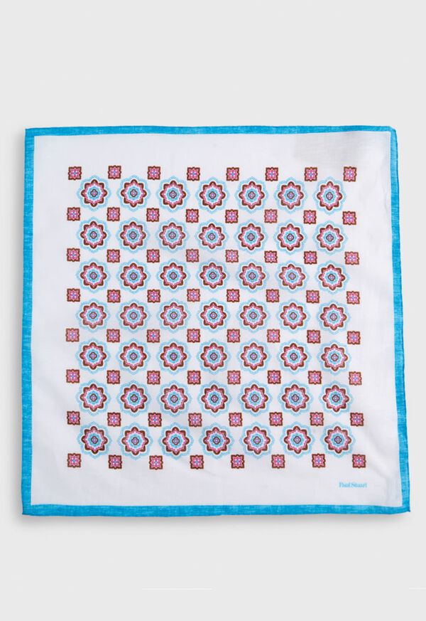 Paul Stuart Linen Large Medallion Pocket Square, image 2