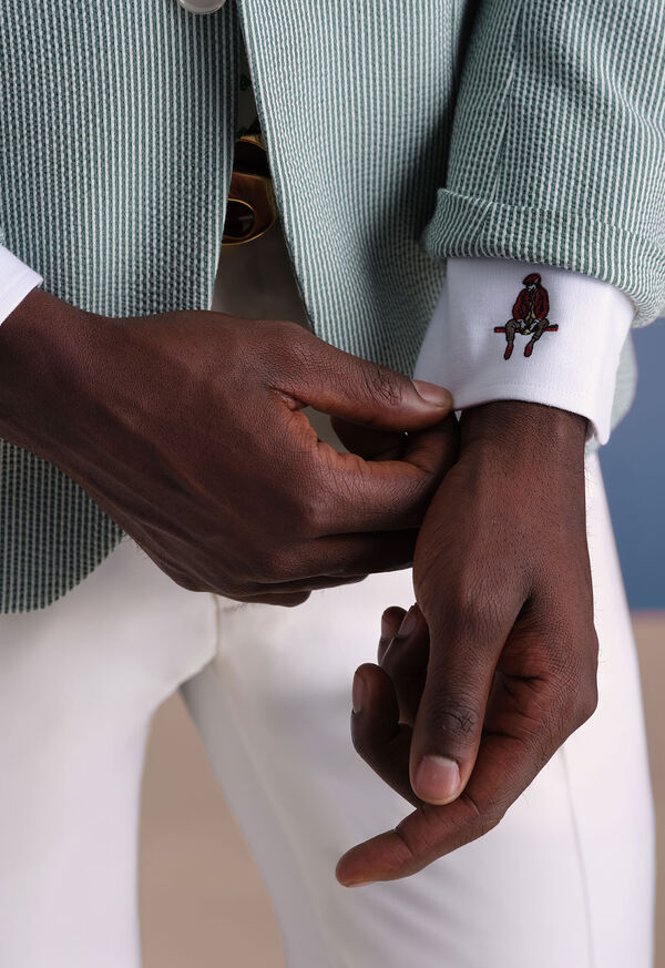 Paul Stuart Linen Logo Sport Shirt, image 3