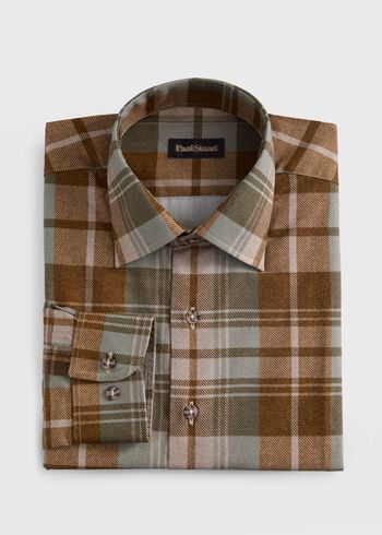 Paul Stuart Printed Plaid Sport Shirt