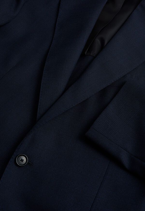 Paul Stuart Navy Plaid Wool Soft Shoulder Suit, image 3