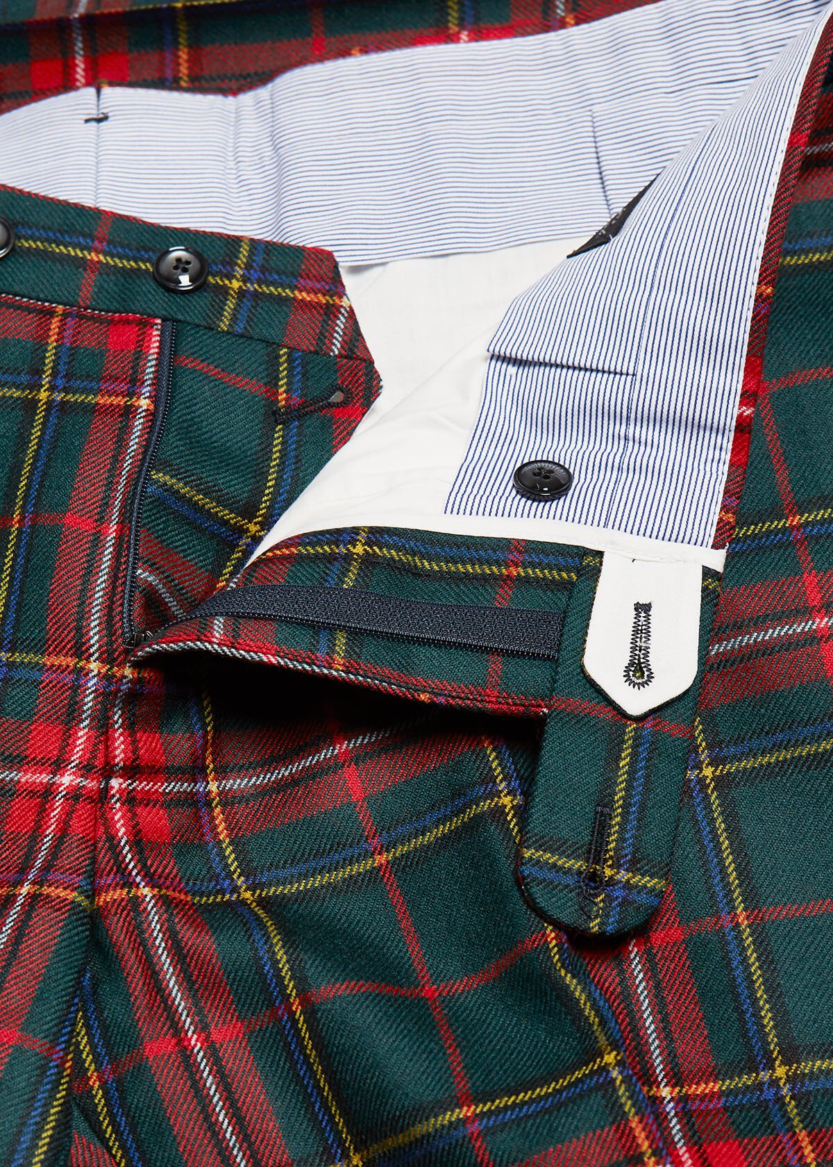 Wool plaid clearance trousers