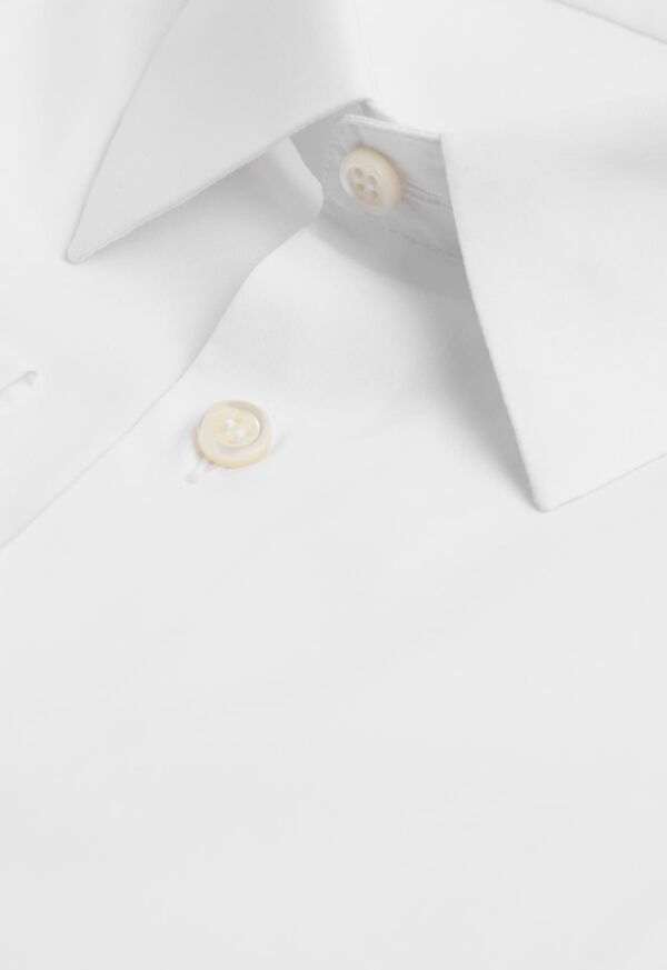 Paul Stuart White Slim Fit Stretch Poplin Dress Shirt, image 4