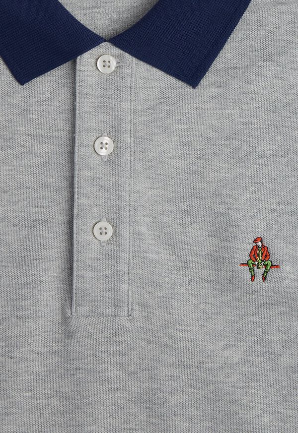 Paul Stuart Tri-Color Cotton Pique Logo Polo, image 4