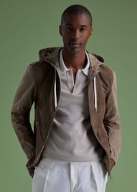 Paul Stuart Suede Front Hooded Jacket, thumbnail 2