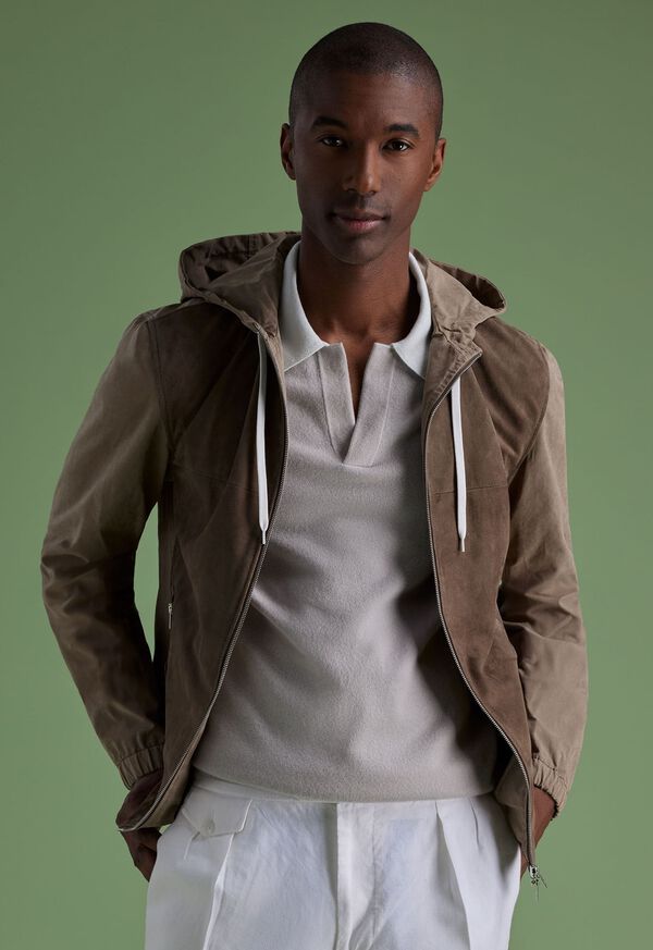 Paul Stuart Suede Front Hooded Jacket, image 2