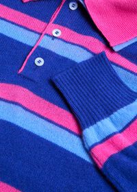 Paul Stuart Cashmere Double Collar Stripe Polo, thumbnail 2