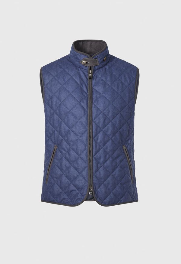 Paul Stuart Wool Flannel Quilted Vest, image 1