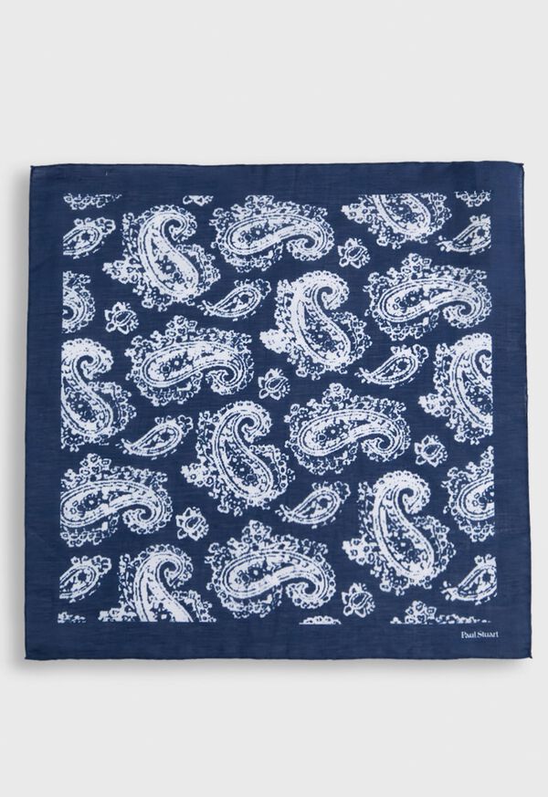 Paul Stuart Tossed Paisley Print Pocket Square, image 2