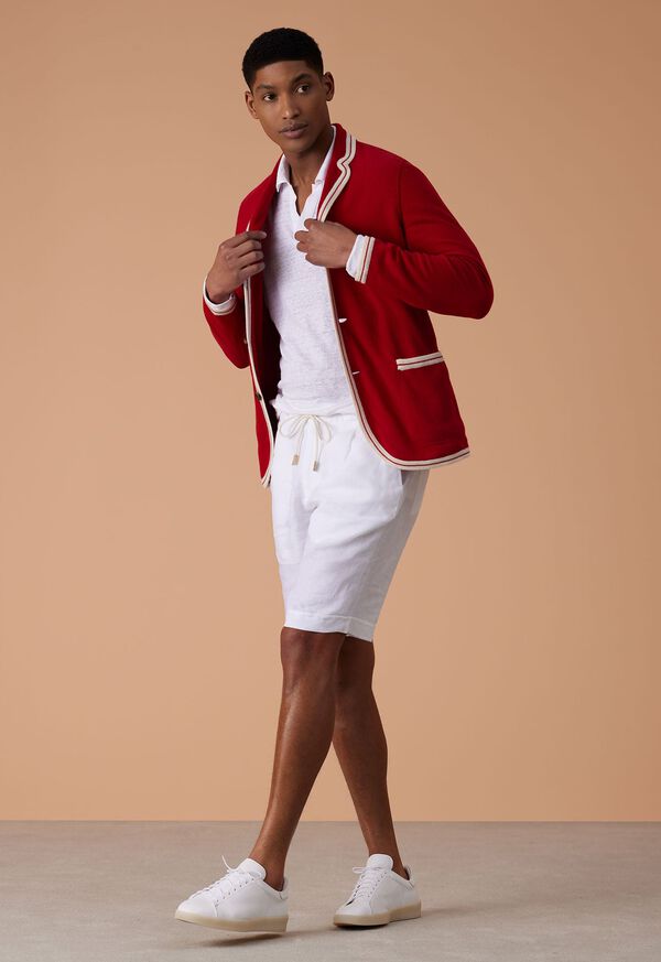 Paul Stuart Linen Tucked Pleat Bermuda Short, image 2