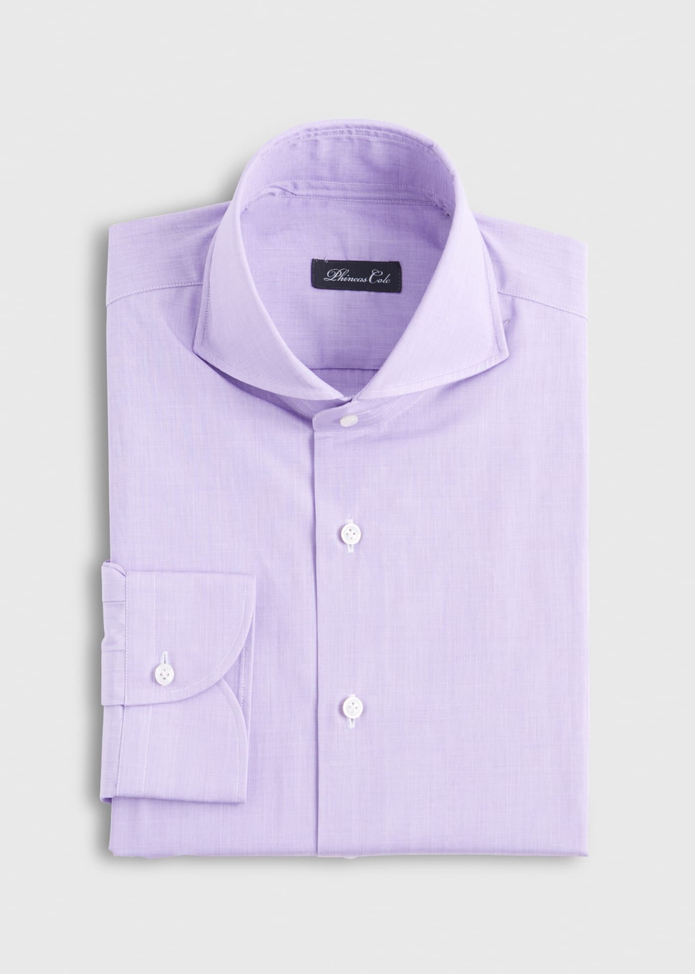Extreme cutaway top collar dress shirt