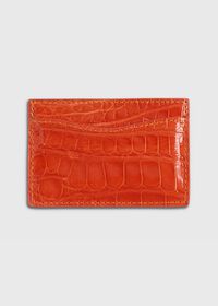 Paul Stuart Glazed Alligator Flat Card Case, thumbnail 1