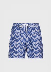 Paul Stuart Chevron Batik Print Swim Trunk, thumbnail 1