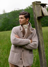Paul Stuart Knit Jacket with Shearling, thumbnail 2