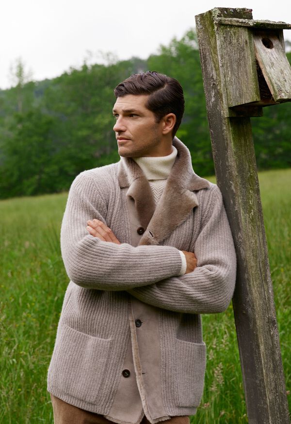 Paul Stuart Knit Jacket with Shearling, image 2