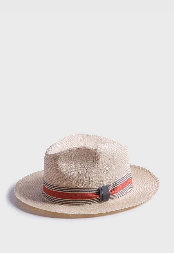 Paul Stuart Straw Fedora Hat, image 1