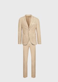 Paul Stuart Phineas Cole Khaki Solid Linen Suit, thumbnail 1