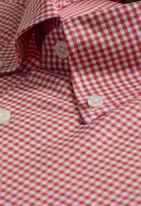 Paul Stuart Gingham Check Oxford Sport Shirt, image 2