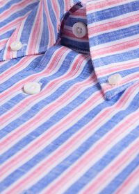 Paul Stuart Linen Shadow Stripe Sport Shirt, thumbnail 2