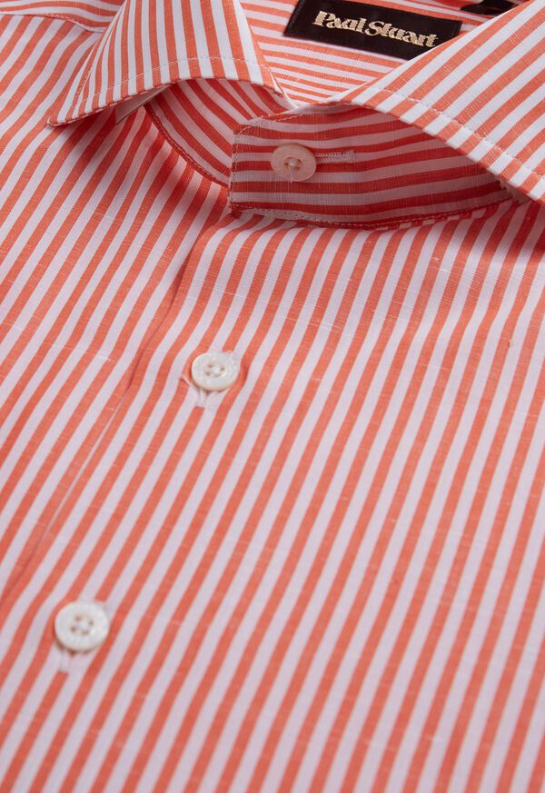 Paul Stuart Bengal Stripe Cotton & Linen Sport Shirt, image 2