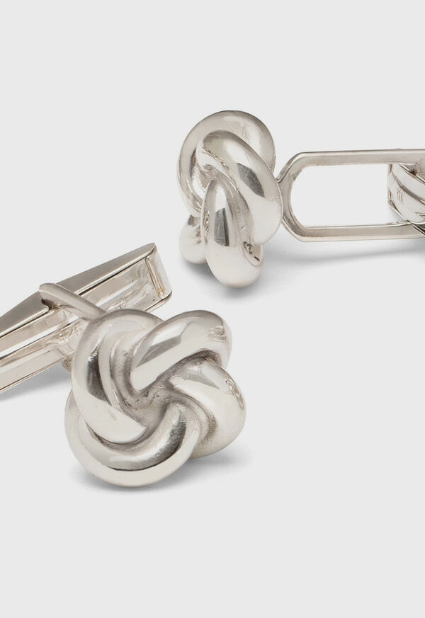 Paul Stuart Gold Plated Sterling Silver Knot Cufflink & Stud Set, image 1