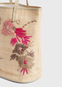 Paul Stuart Straw Floral Tote, thumbnail 2