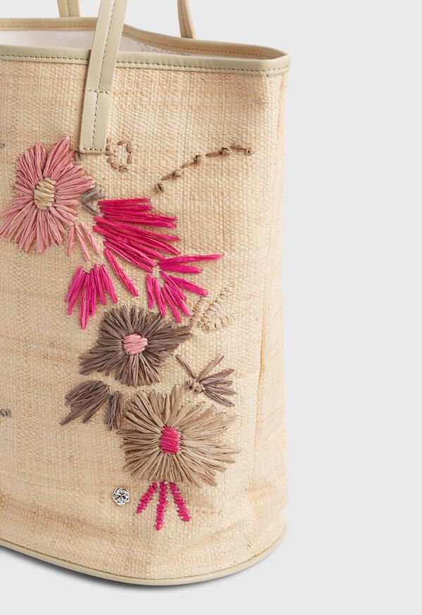 Paul Stuart Straw Floral Tote, image 2