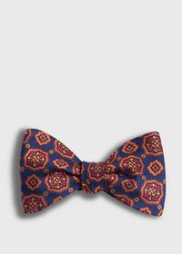 Paul Stuart Woven Silk Large Medallion Bow Tie, thumbnail 1