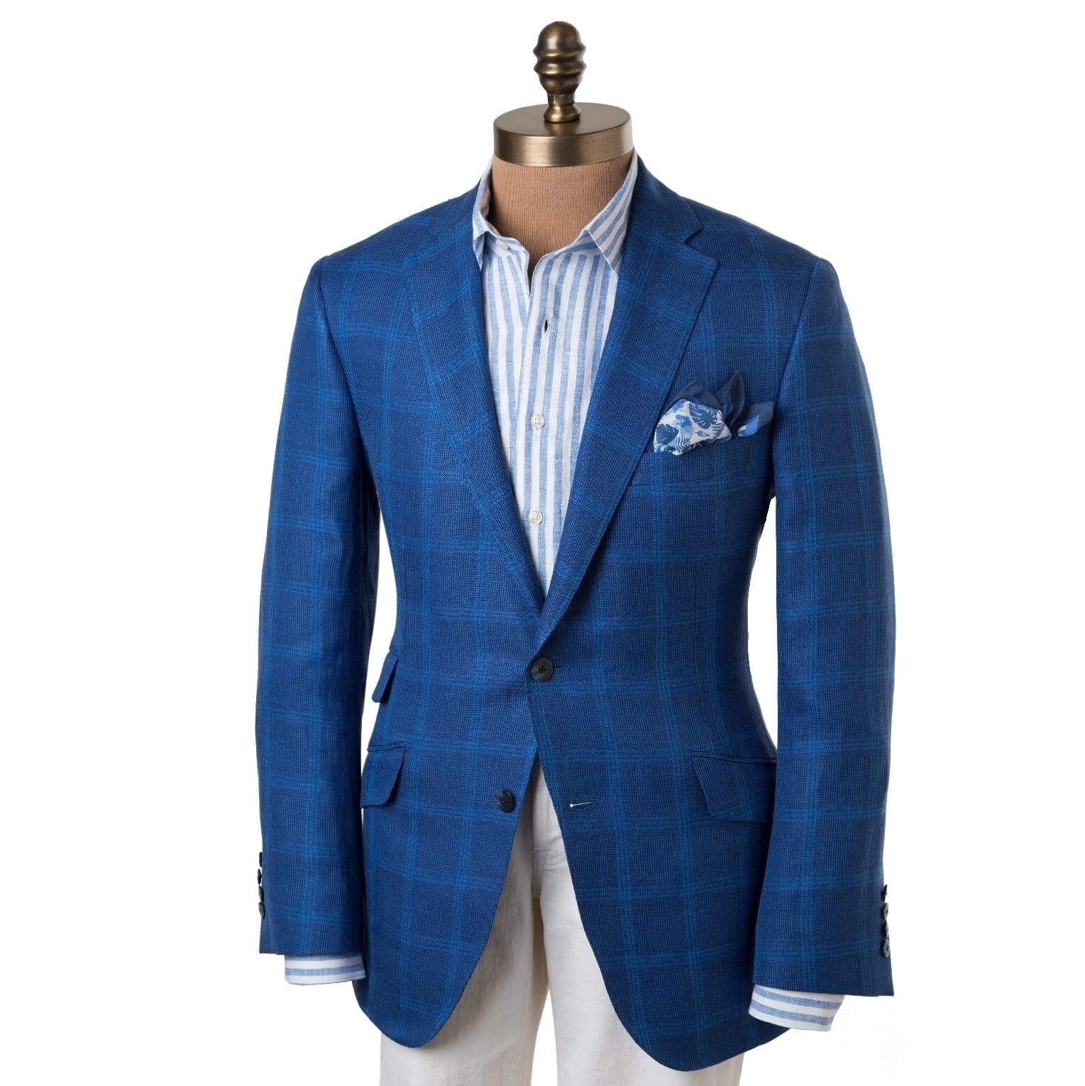 Linen Silk Glen Plaid Sport Jacket