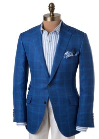 Paul Stuart Linen & Silk Glen Plaid Sport Jacket, thumbnail 1