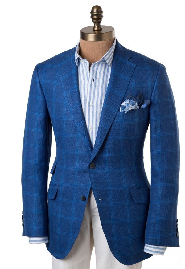 Paul Stuart Linen & Silk Glen Plaid Sport Jacket, image 1