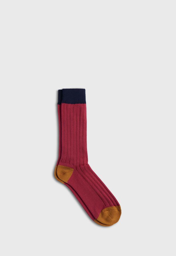 Paul Stuart Cotton Blend Ribbed Sock, image 1