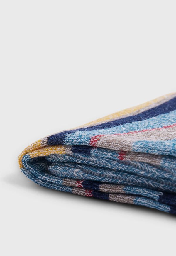 Paul Stuart Linen M&eacute;lange Striped Sock, image 2