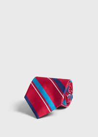 Paul Stuart Woven Silk Multi-Color Stripe Tie, thumbnail 1