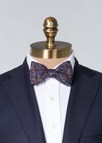 Paul Stuart Silk Tossed Pine Print Bow Tie, thumbnail 2
