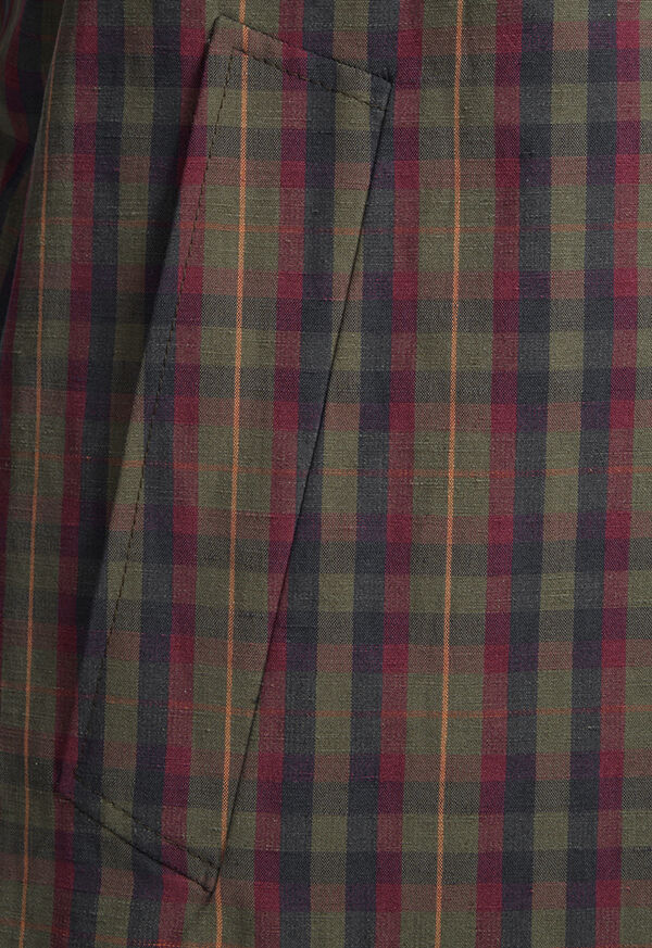 Paul Stuart Plaid Trench Coat, image 4