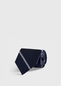Paul Stuart Woven Silk Regimental Stripe Tie, thumbnail 1