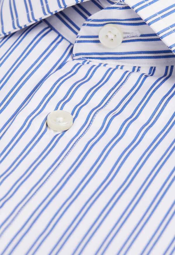 Paul Stuart Blue Double Track Stripe Dress Shirt, image 2