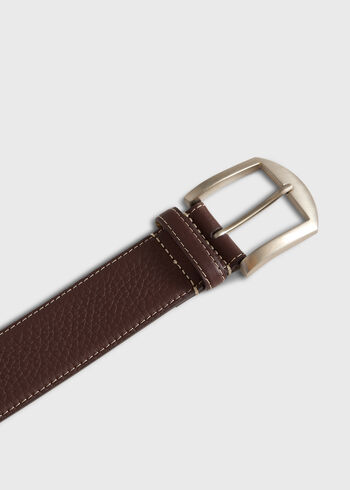 Paul Stuart Lagun Grain Leather Belt