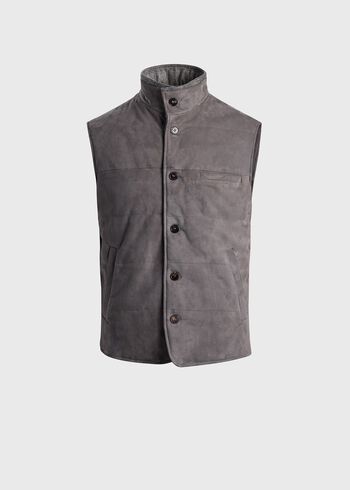 Paul Stuart Suede Vest with Flannel Lining