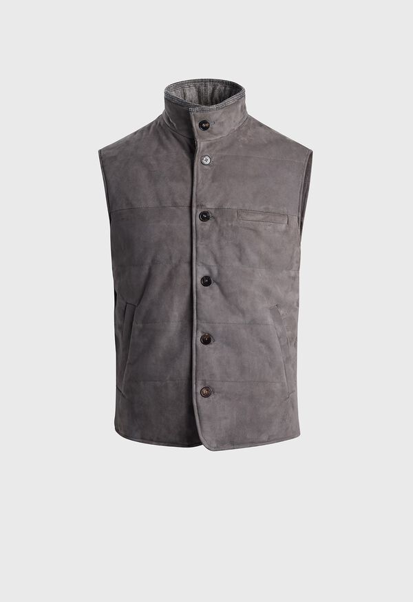 Paul Stuart Suede Vest with Flannel Lining, image 1