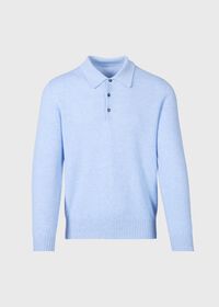 Paul Stuart Cashmere Long Sleeve Polo, thumbnail 4