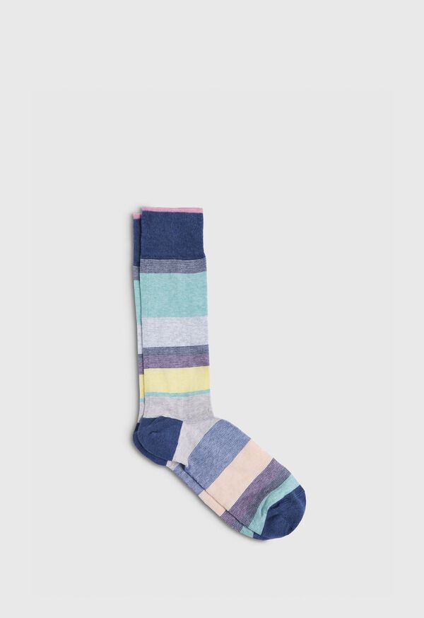 Paul Stuart Melange Color Block Crew Sock, image 1