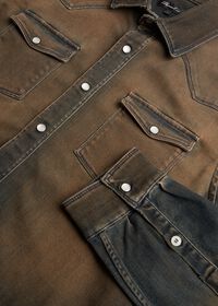 Paul Stuart Overdyed Blue Denim Shirt, thumbnail 2