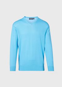 Paul Stuart Fine Gauge Cotton V-Neck Sweater, thumbnail 1